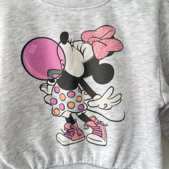Old Navy x Disney Minnie Gray Sweatshirt 18/24 Months - Picture 3 of 4